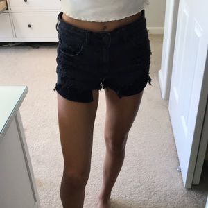 Black American Eagle Denim Shorts